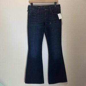 Mavi Gold Dark Blue Flared Women Jeans, Size 27/33